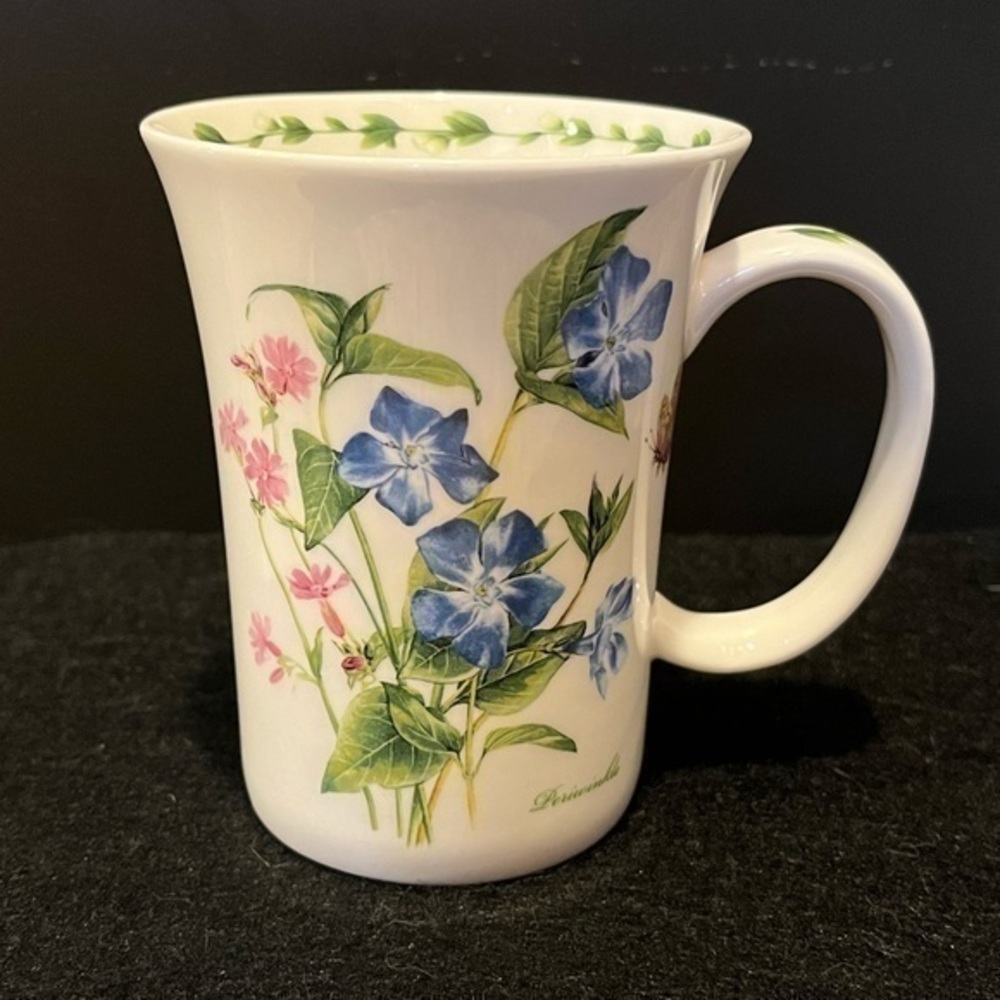 Stechcol Periwinkle Floral Tea Cup Coffee Mug Gracie Bone China
